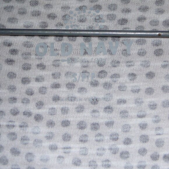 OLD NAVY Womans Small Black & White Dots Sequence Blouse - Picture 3 of 4